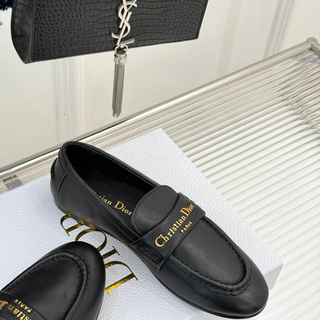 DIOR LOAFER 25S IN BLACK LAMBSKIN