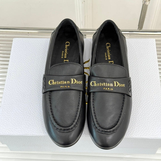 DIOR LOAFER 25S IN BLACK LAMBSKIN