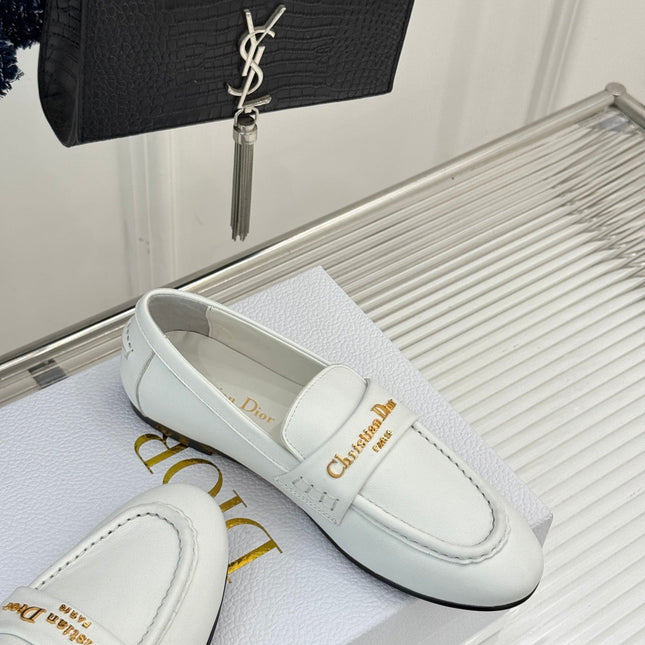 DIOR LOAFER 25S IN WHITE LAMBSKIN