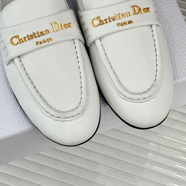 DIOR LOAFER 25S IN WHITE LAMBSKIN