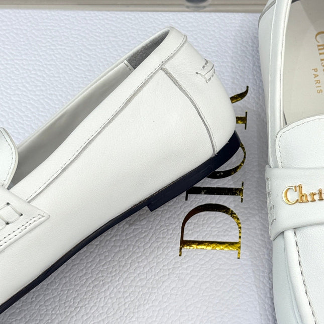DIOR LOAFER 25S IN WHITE LAMBSKIN
