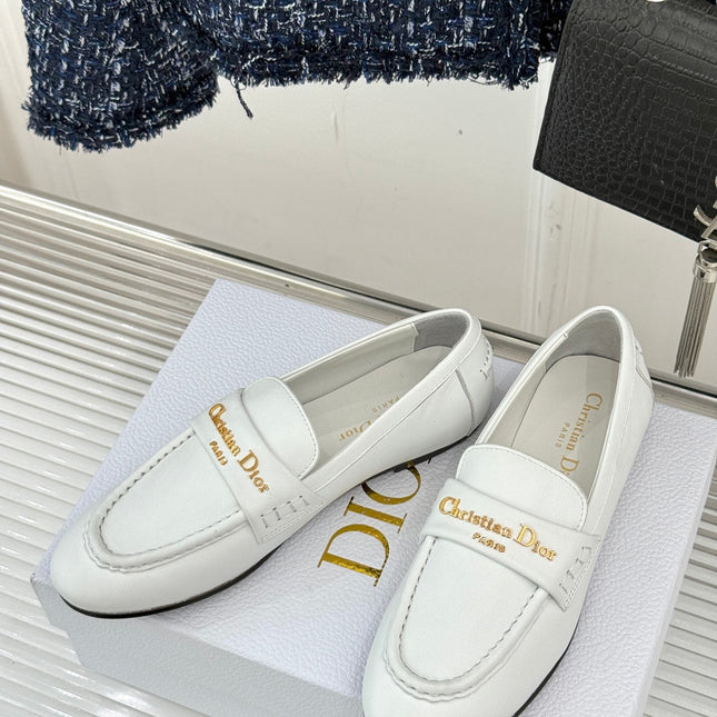 DIOR LOAFER 25S IN WHITE LAMBSKIN