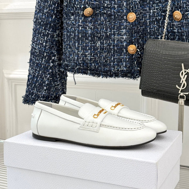 DIOR LOAFER 25S IN WHITE LAMBSKIN