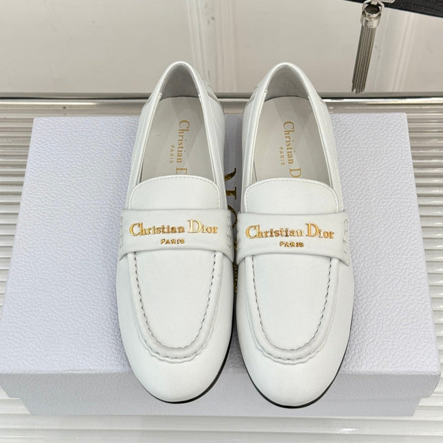 DIOR LOAFER 25S IN WHITE LAMBSKIN