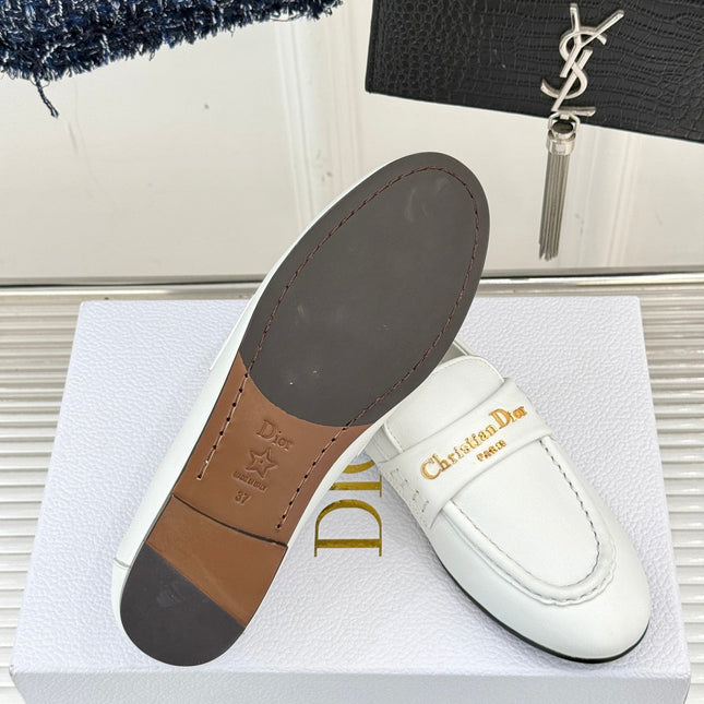 DIOR LOAFER 25S IN WHITE LAMBSKIN