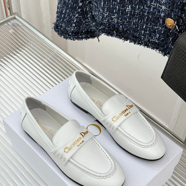 DIOR LOAFER 25S IN WHITE LAMBSKIN
