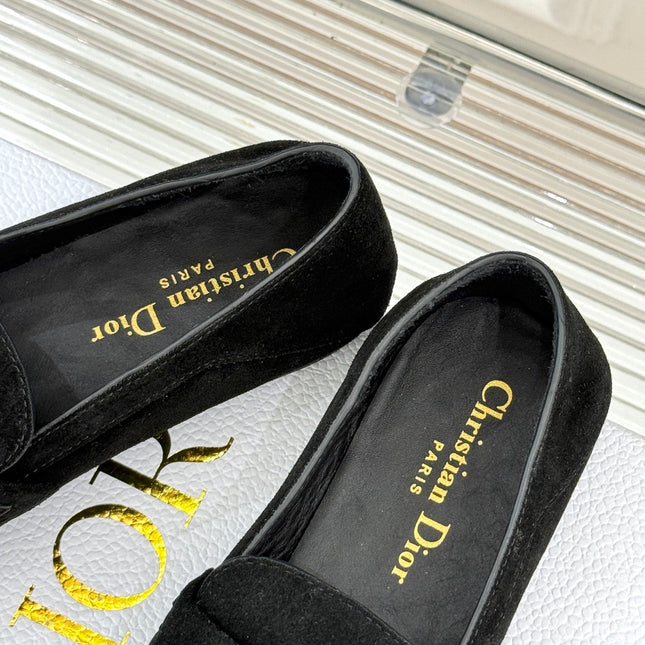 DIOR LOAFER 25S IN BLACK SUEDE