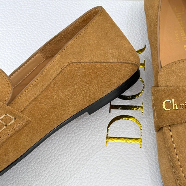 DIOR LOAFER 25S IN LIGHT BROWN SUEDE