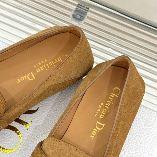 DIOR LOAFER 25S IN LIGHT BROWN SUEDE