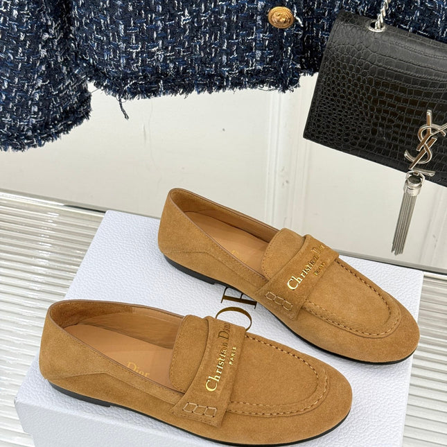 DIOR LOAFER 25S IN LIGHT BROWN SUEDE