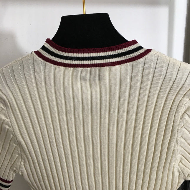 MIUMIU SHORT-SLEEVE KNIT TOP STYLE 296