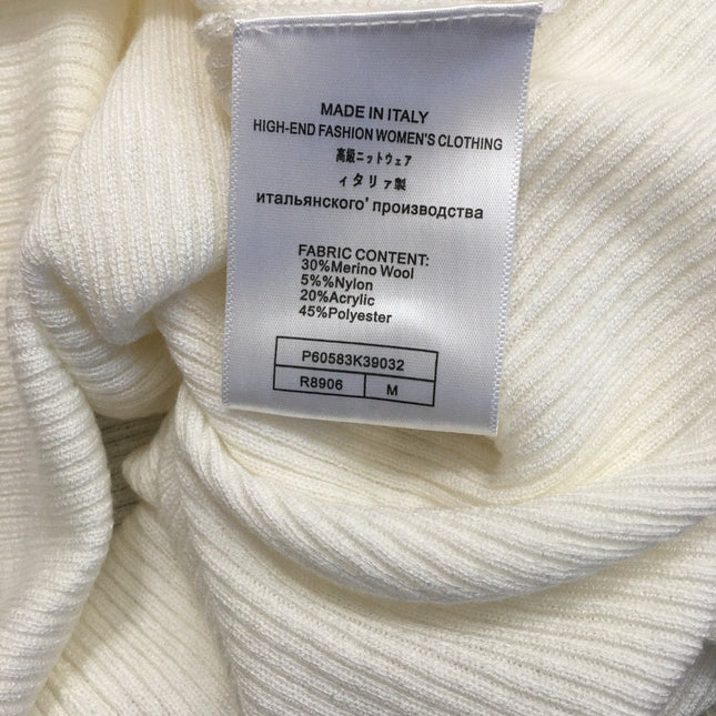 MIUMIU FITTED RIBBED KNIT TOP STYLE 285