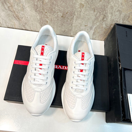 PRA AMERICA'S CUP SOFT RUBBER AND BIKE FABRIC SNEAKERS WHITE