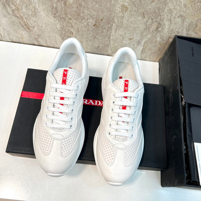PRA AMERICA'S CUP SOFT RUBBER AND BIKE FABRIC SNEAKERS WHITE