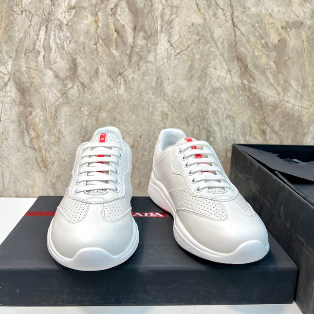 PRA AMERICA'S CUP SOFT RUBBER AND BIKE FABRIC SNEAKERS WHITE