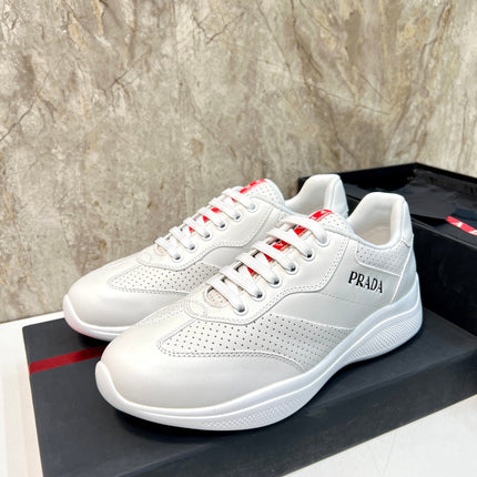 PRA AMERICA'S CUP SOFT RUBBER AND BIKE FABRIC SNEAKERS WHITE