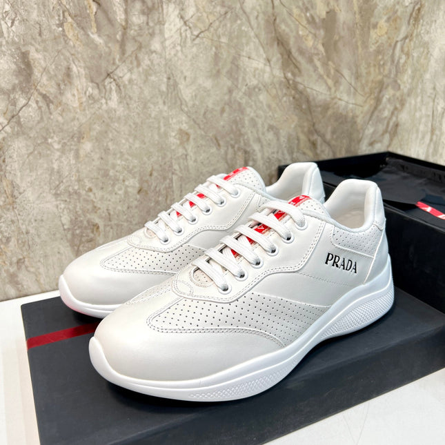 PRA AMERICA'S CUP SOFT RUBBER AND BIKE FABRIC SNEAKERS WHITE