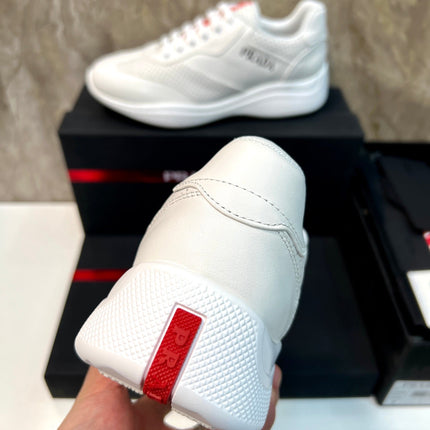PRA AMERICA'S CUP SOFT RUBBER AND BIKE FABRIC SNEAKERS WHITE