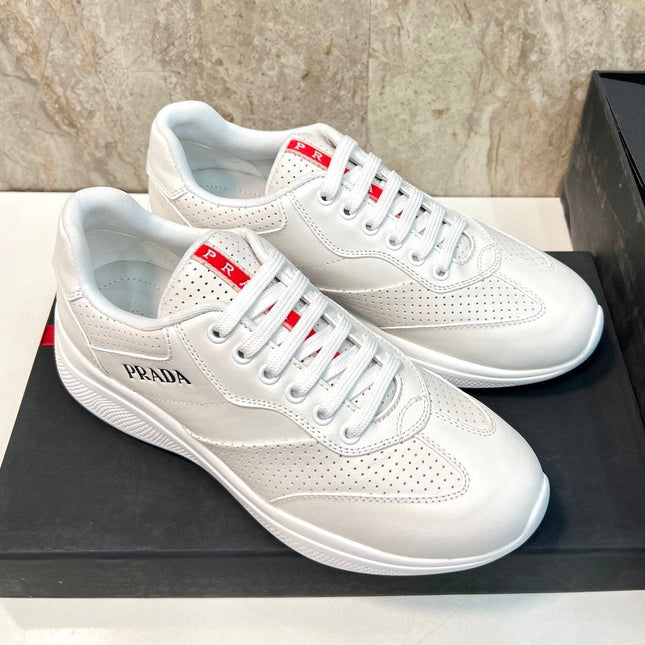 PRA AMERICA'S CUP SOFT RUBBER AND BIKE FABRIC SNEAKERS WHITE