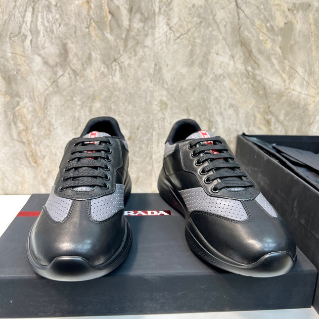PRA AMERICA'S CUP SOFT RUBBER AND BIKE FABRIC SNEAKERS BLACK