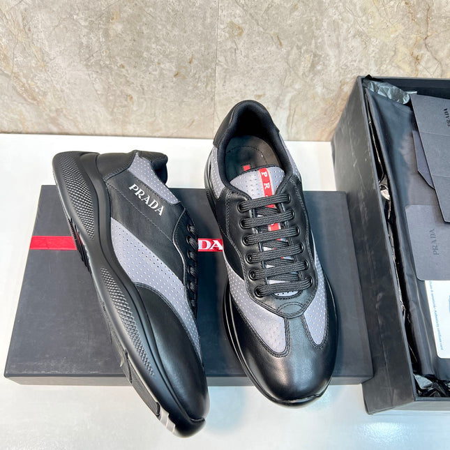 PRA AMERICA'S CUP SOFT RUBBER AND BIKE FABRIC SNEAKERS BLACK