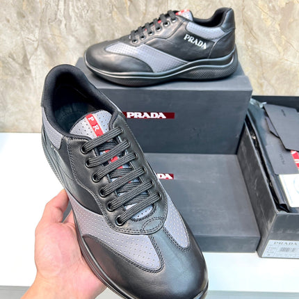 PRA AMERICA'S CUP SOFT RUBBER AND BIKE FABRIC SNEAKERS BLACK