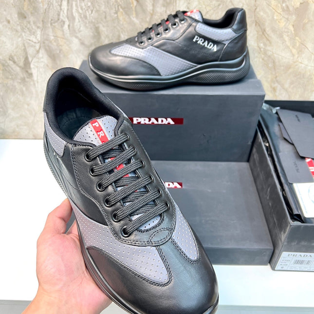 PRA AMERICA'S CUP SOFT RUBBER AND BIKE FABRIC SNEAKERS BLACK