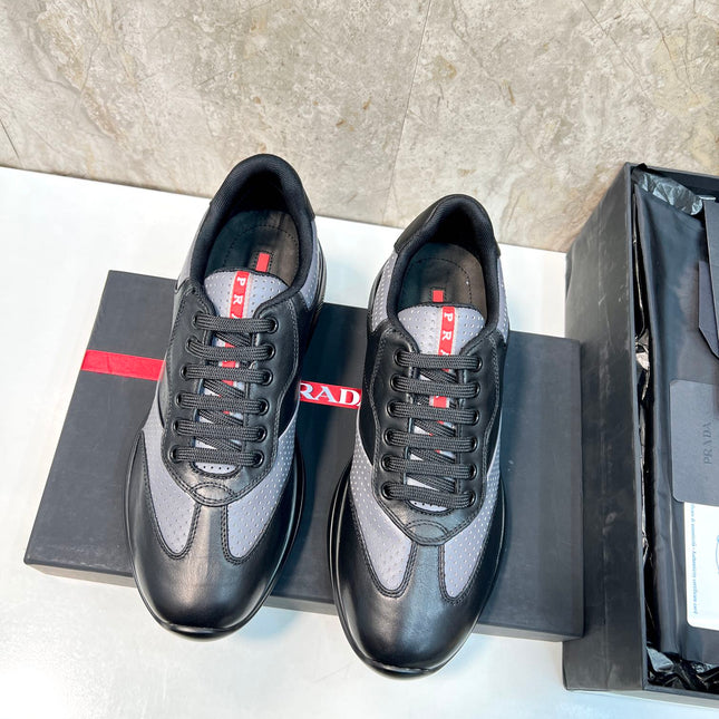 PRA AMERICA'S CUP SOFT RUBBER AND BIKE FABRIC SNEAKERS BLACK