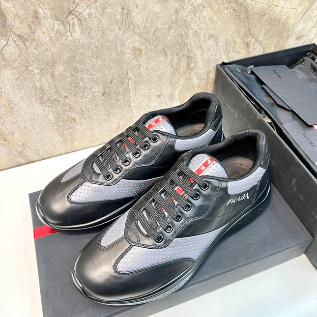 PRA AMERICA'S CUP SOFT RUBBER AND BIKE FABRIC SNEAKERS BLACK