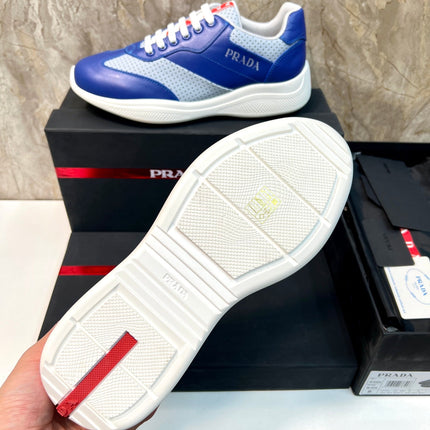 PRA AMERICA'S CUP SOFT RUBBER AND BIKE FABRIC SNEAKERS SAPPHIRE BLUE