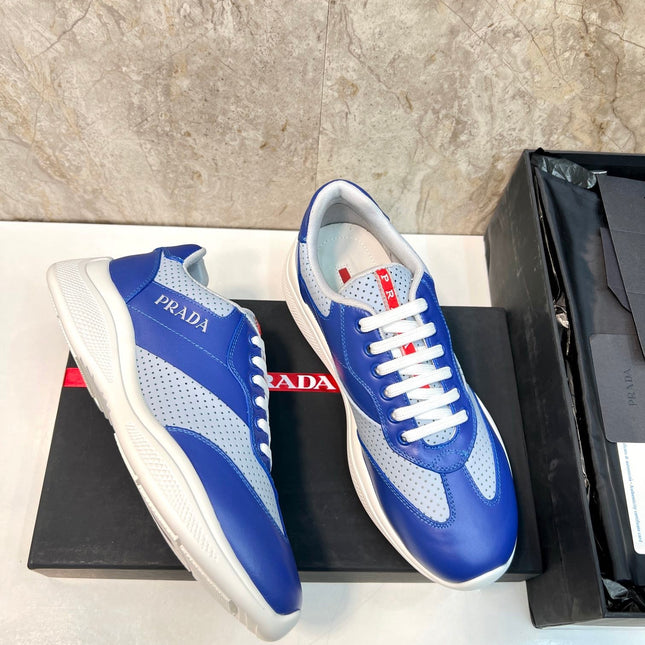 PRA AMERICA'S CUP SOFT RUBBER AND BIKE FABRIC SNEAKERS SAPPHIRE BLUE