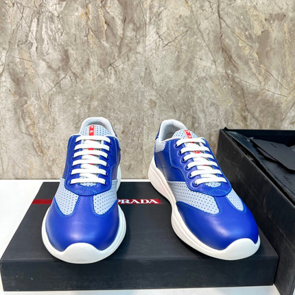 PRA AMERICA'S CUP SOFT RUBBER AND BIKE FABRIC SNEAKERS SAPPHIRE BLUE