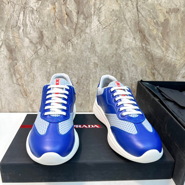 PRA AMERICA'S CUP SOFT RUBBER AND BIKE FABRIC SNEAKERS SAPPHIRE BLUE