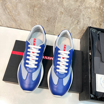 PRA AMERICA'S CUP SOFT RUBBER AND BIKE FABRIC SNEAKERS SAPPHIRE BLUE