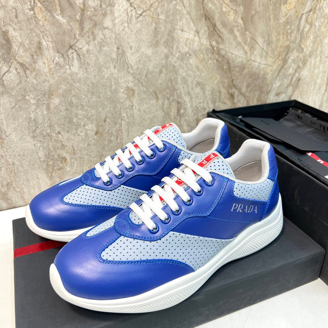 PRA AMERICA'S CUP SOFT RUBBER AND BIKE FABRIC SNEAKERS SAPPHIRE BLUE