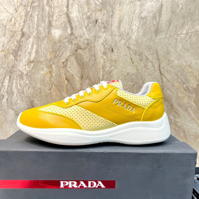 PRA AMERICA'S CUP SOFT RUBBER AND BIKE FABRIC SNEAKERS LIGHT YELLOW