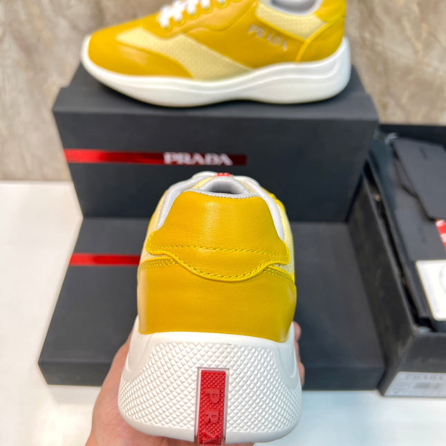 PRA AMERICA'S CUP SOFT RUBBER AND BIKE FABRIC SNEAKERS LIGHT YELLOW