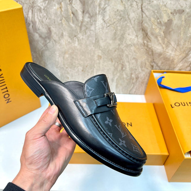 LV EASY MULE BLACK MONOGRAM CALFSKIN