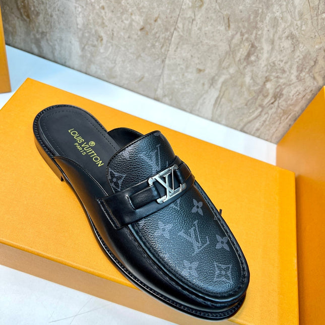 LV EASY MULE BLACK MONOGRAM CALFSKIN
