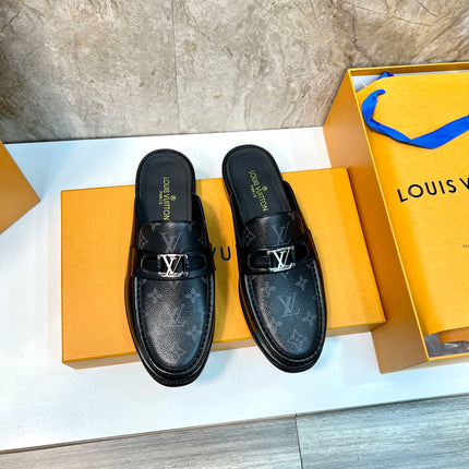 LV EASY MULE BLACK MONOGRAM CALFSKIN
