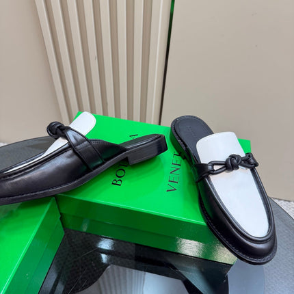 ASTAIRE MULE IN WHITE MIX BLACK CALFSKIN