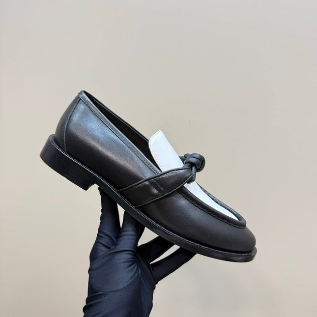 ASTAIRE LOAFER IN WHITE MIX BLACK CALFSKIN