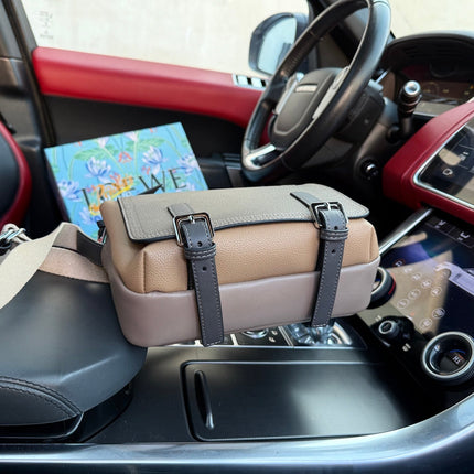 XS MILITARY MESSENGER 25 BAG IN LIGHT BROWN CALFSKIN