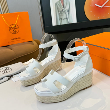 Elda espadrille 80 White Calfskin