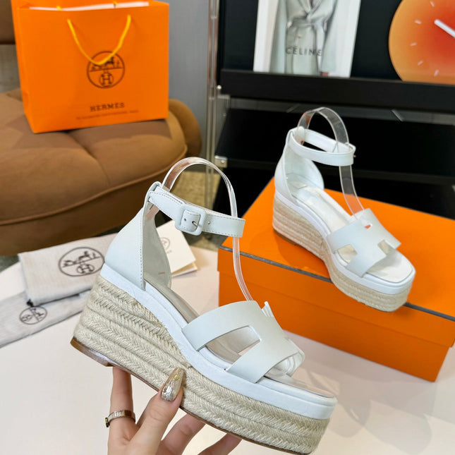 Elda espadrille 80 White Calfskin