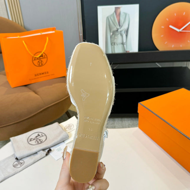 Elda espadrille 80 White Epsom Calfskin