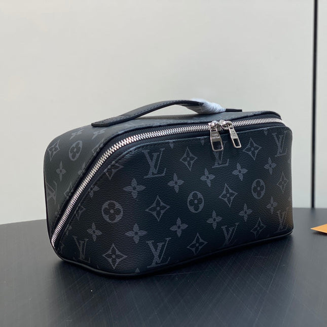 TOILETRY BAG 24 IN BLACK MONOGRAM ECLIPSE CANVAS