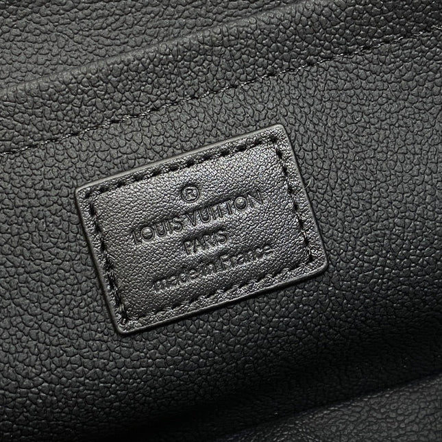 TOILETRY BAG 24 IN BLACK MONOGRAM EMBOSSED CALFSKIN