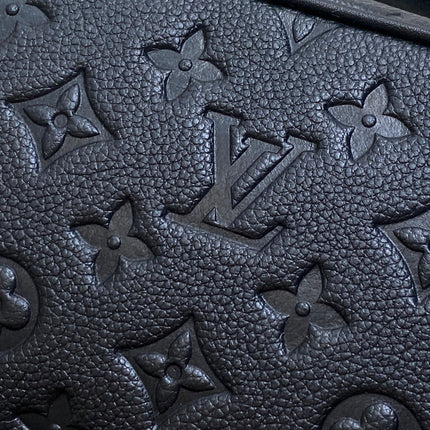 TOILETRY BAG 24 IN BLACK MONOGRAM EMBOSSED CALFSKIN