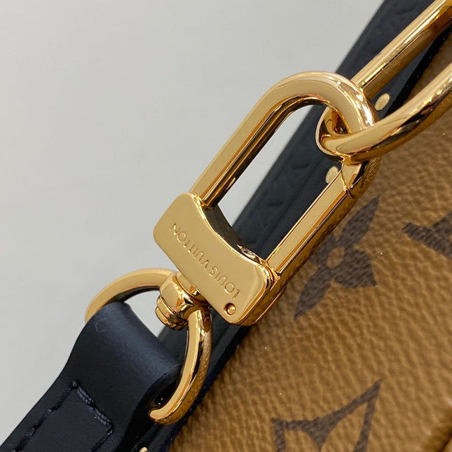 MINI SQUARE TRUNK 17 DOG PRINT IN BROWN MONOGRAM REVERSE CANVAS